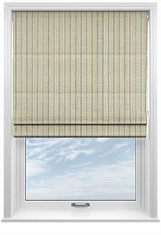 Emily Bond George Stripe, Indigo - Roman Blind